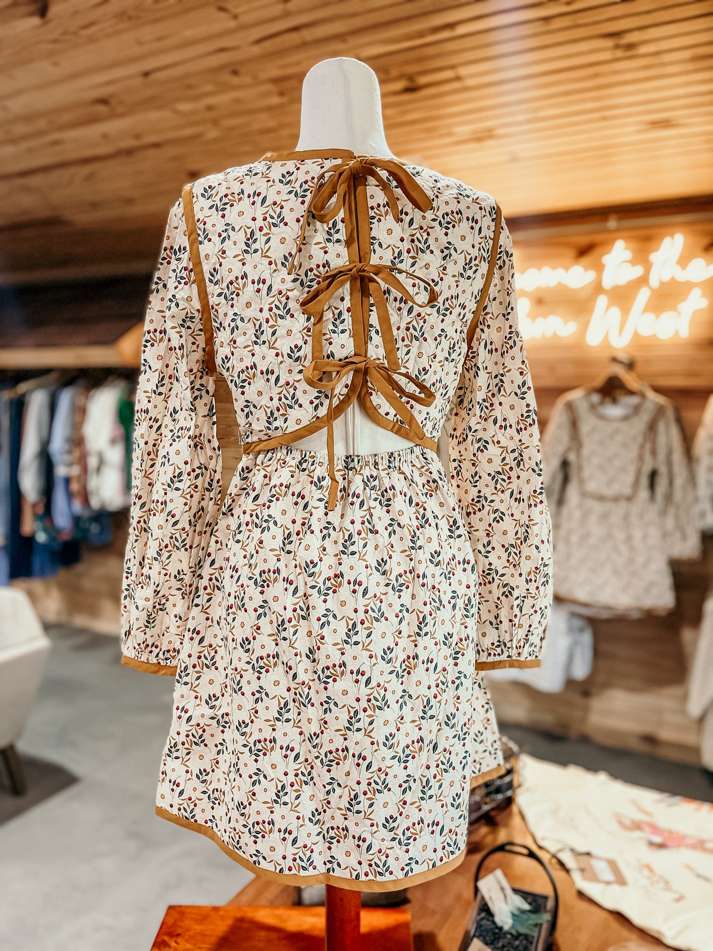 QUILTED FLORAL DRESS HP