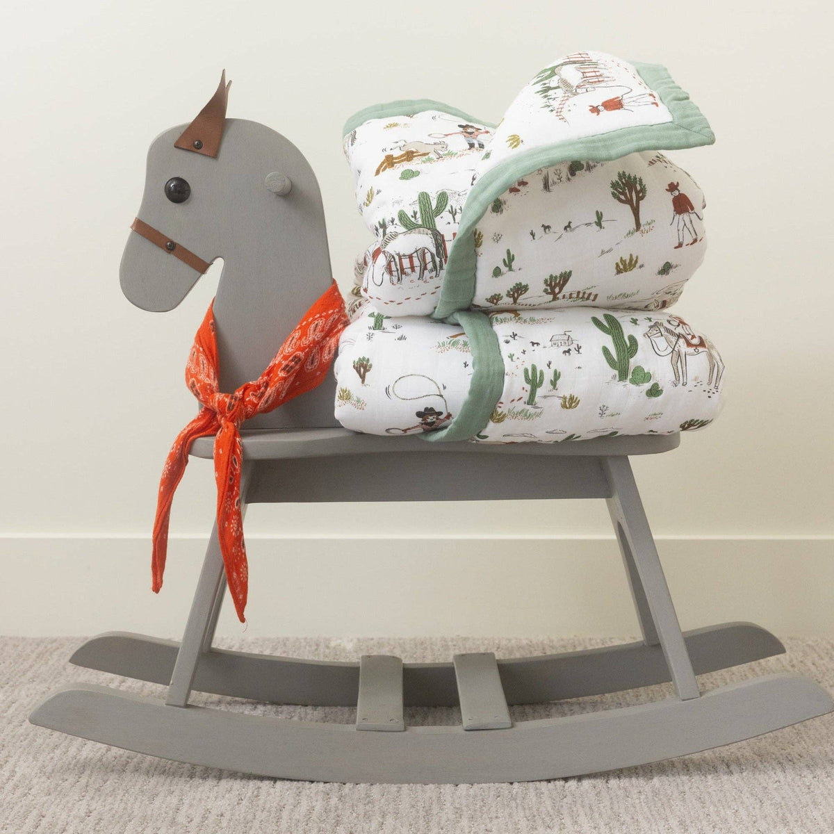 Cotton Muslin Toddler Comforter - Cowpoke: Cowpoke