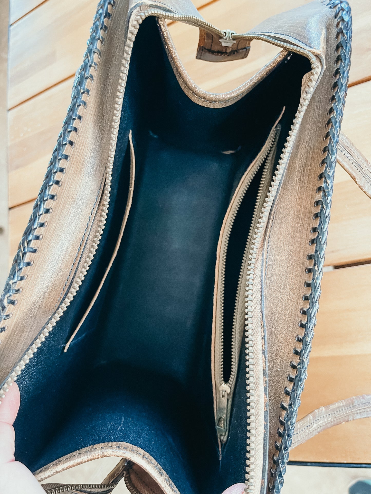 Tooled Leather Horse Purse LU