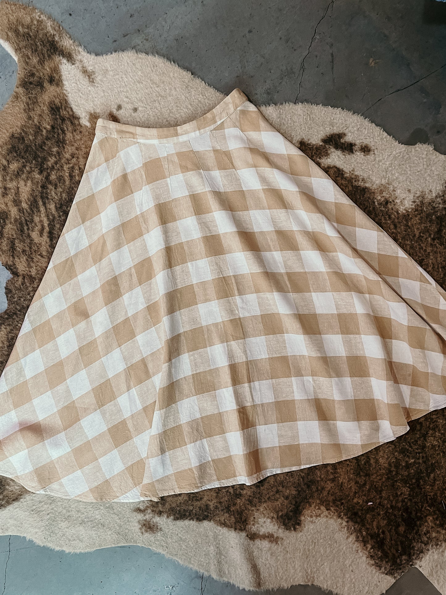 Tan Gingham Skirt HP