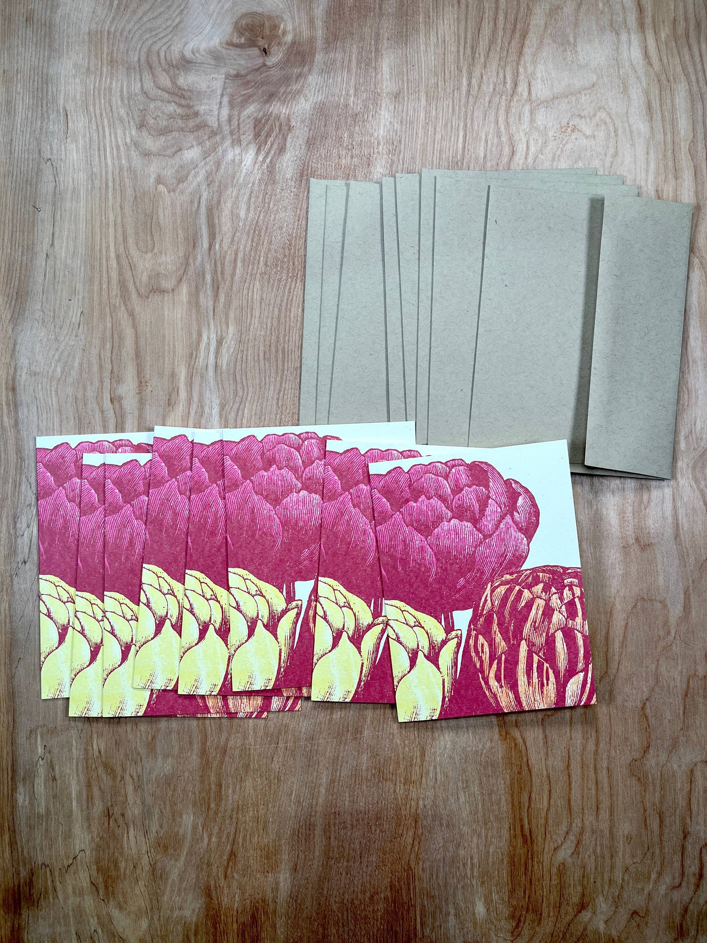 Triple Tulips Greeting Cards