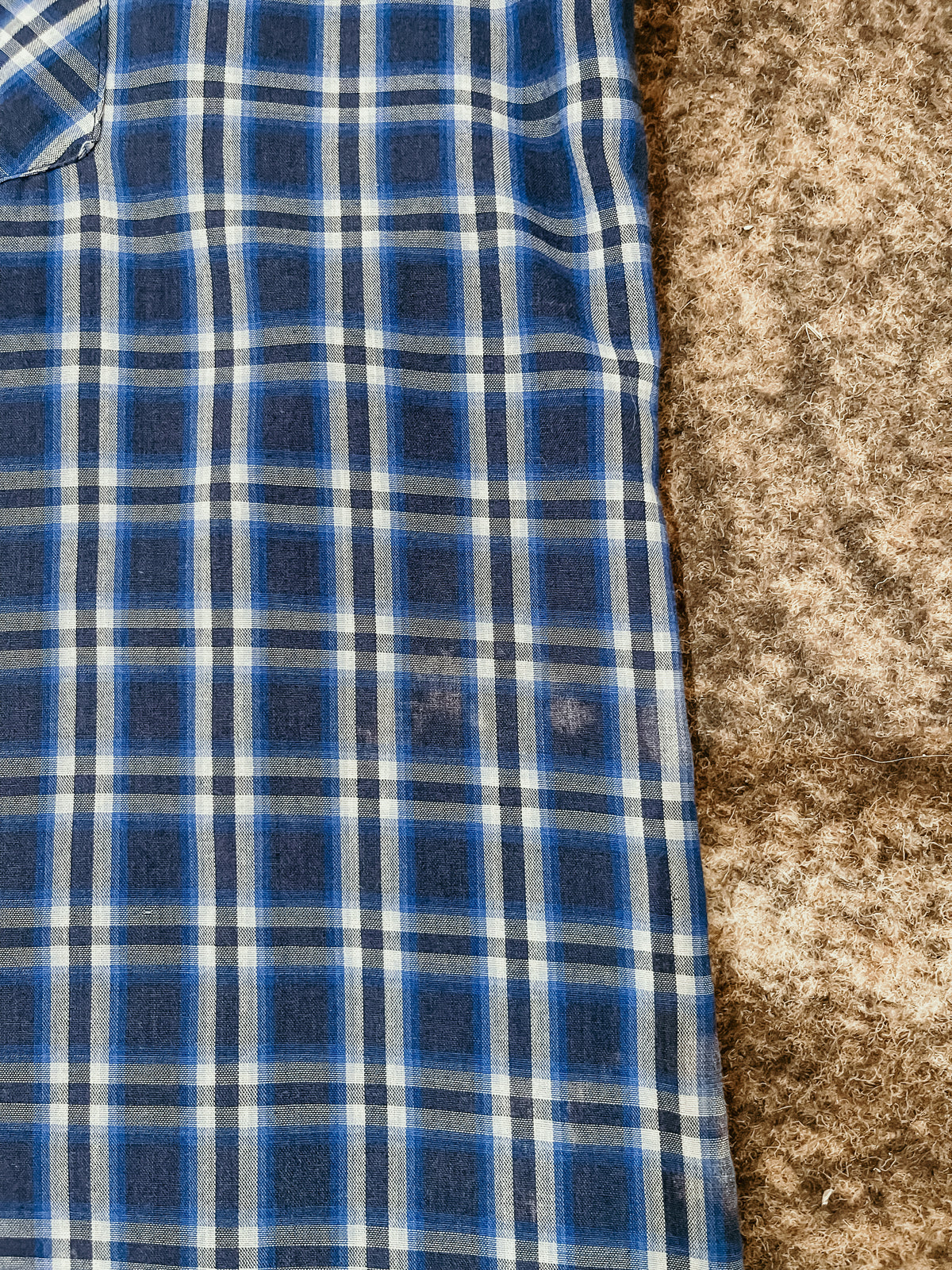 Blue and Navy Plaid Pearl Snap HP