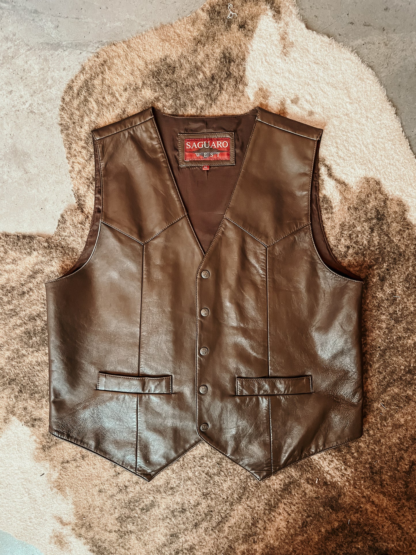 Saguaro West Leather Vest HP