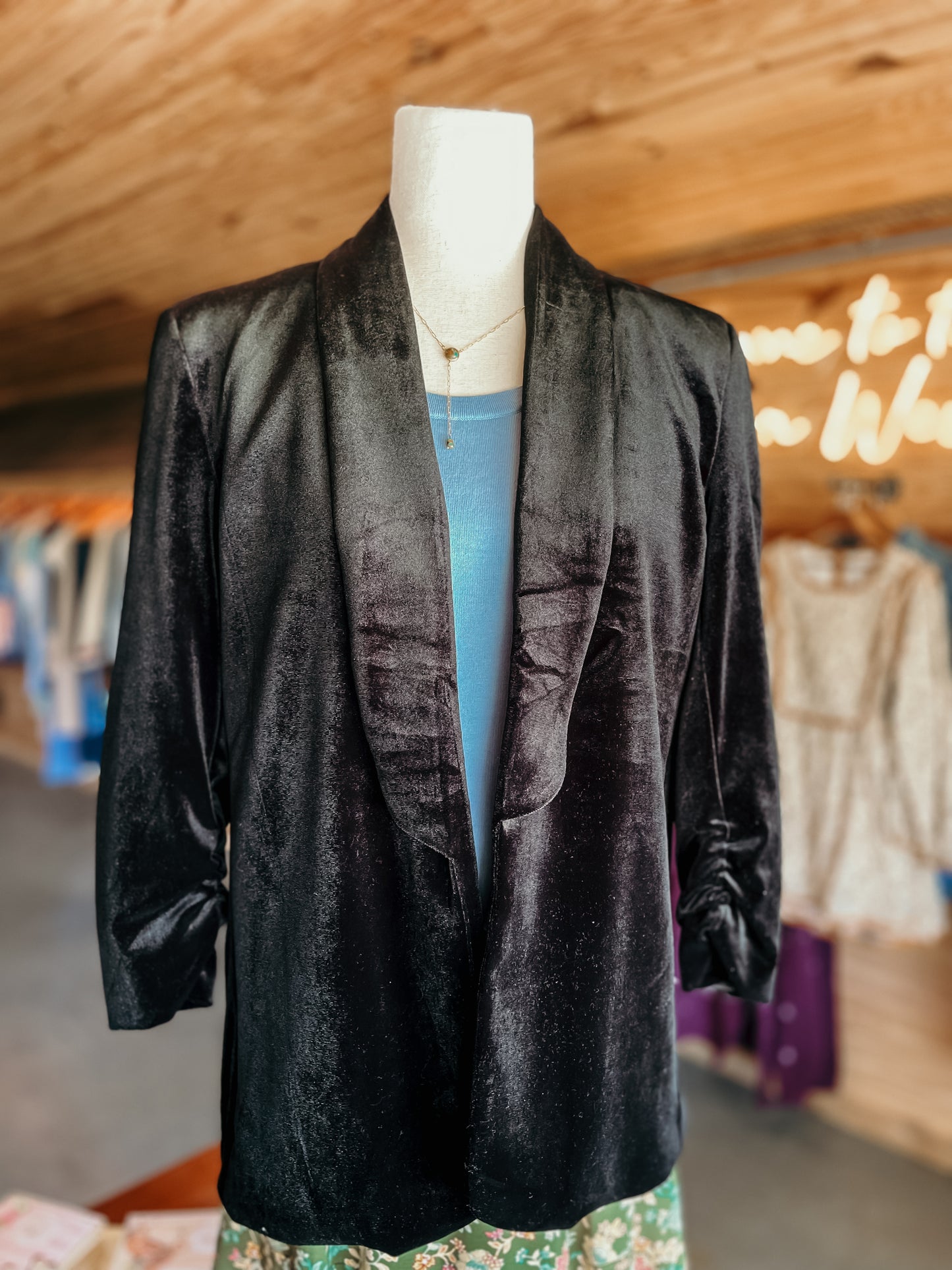 Black Velvety Blazer HP