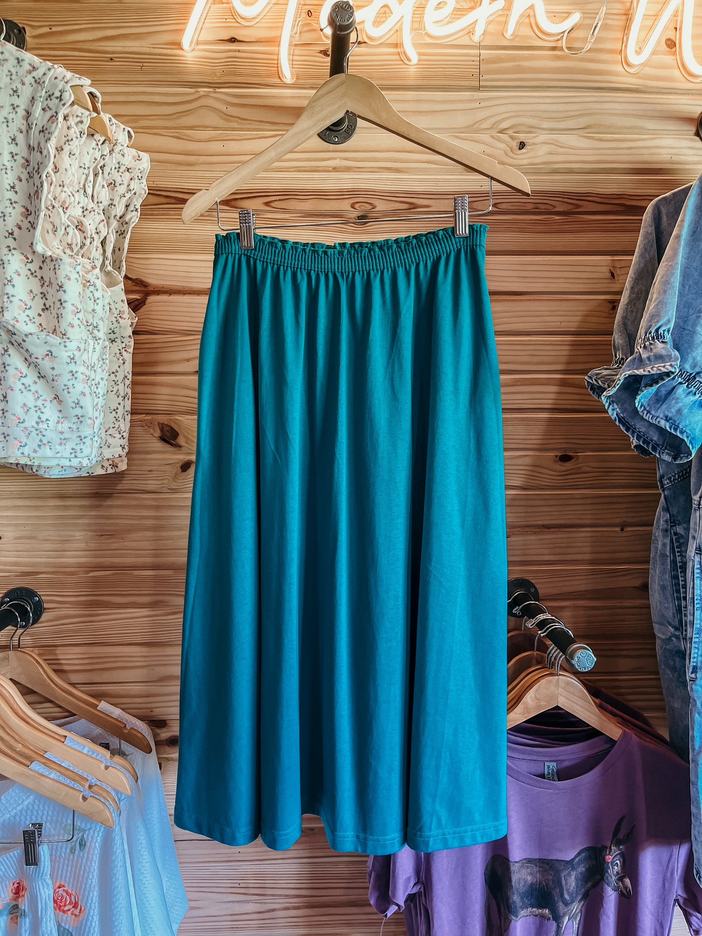 Teal Midi Skirt HP