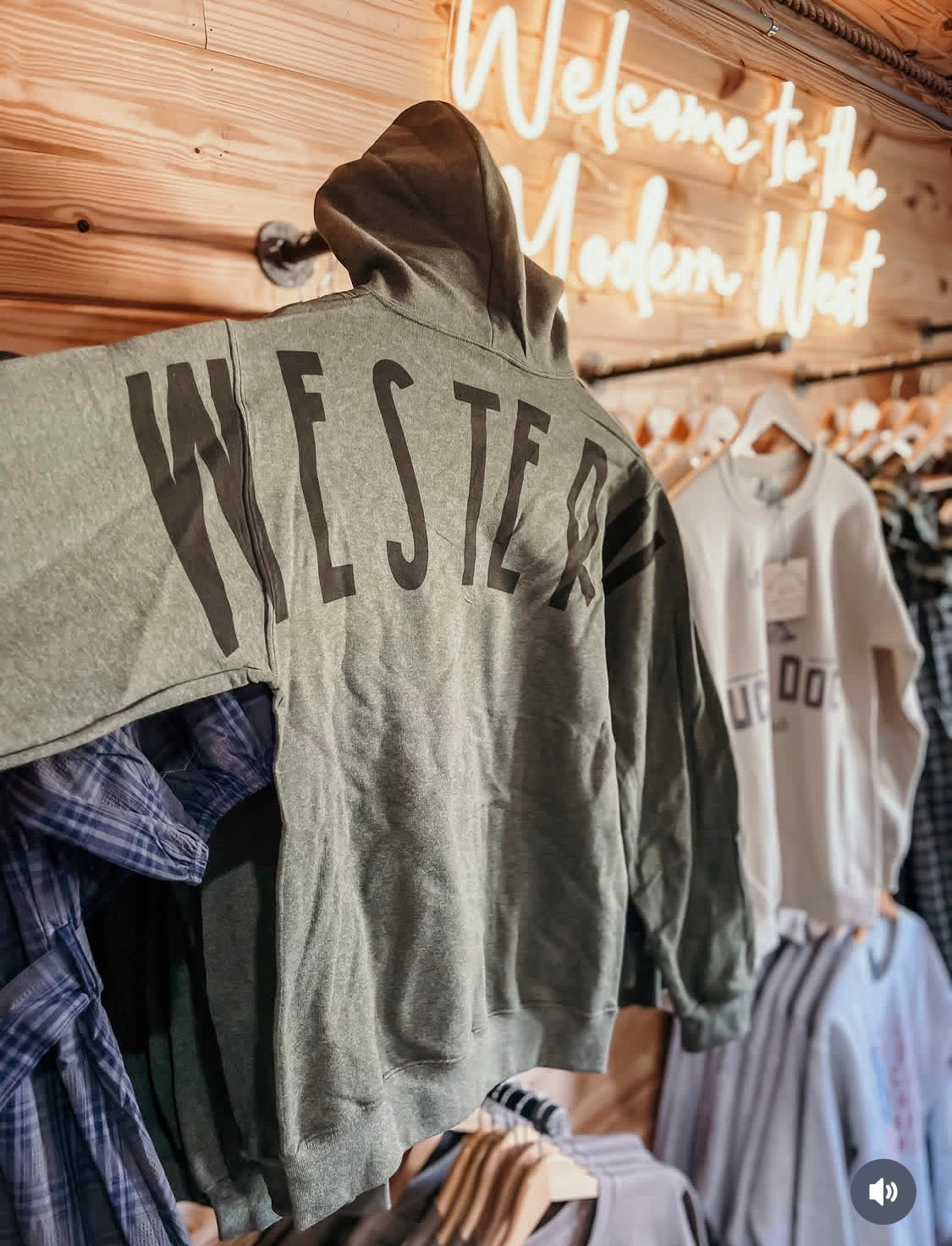 Western Graphic koo I Hoodie: Heather Military Green