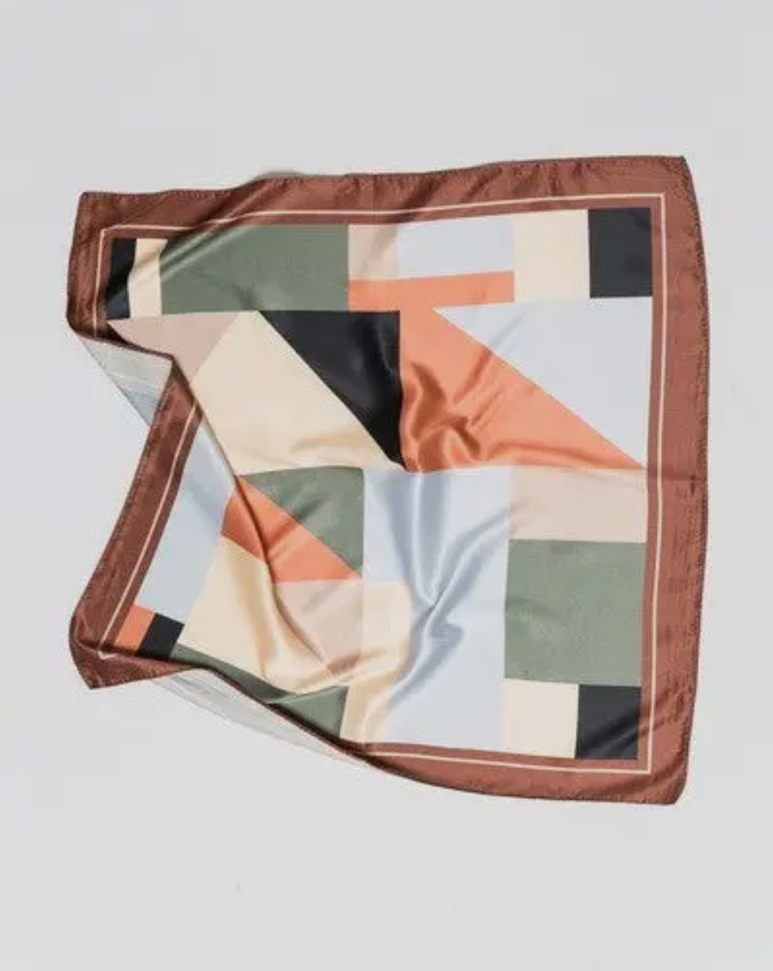 Color Block Silky Scarf LU