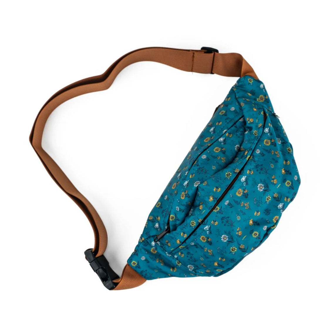 Teal Floral Belt Bag LU