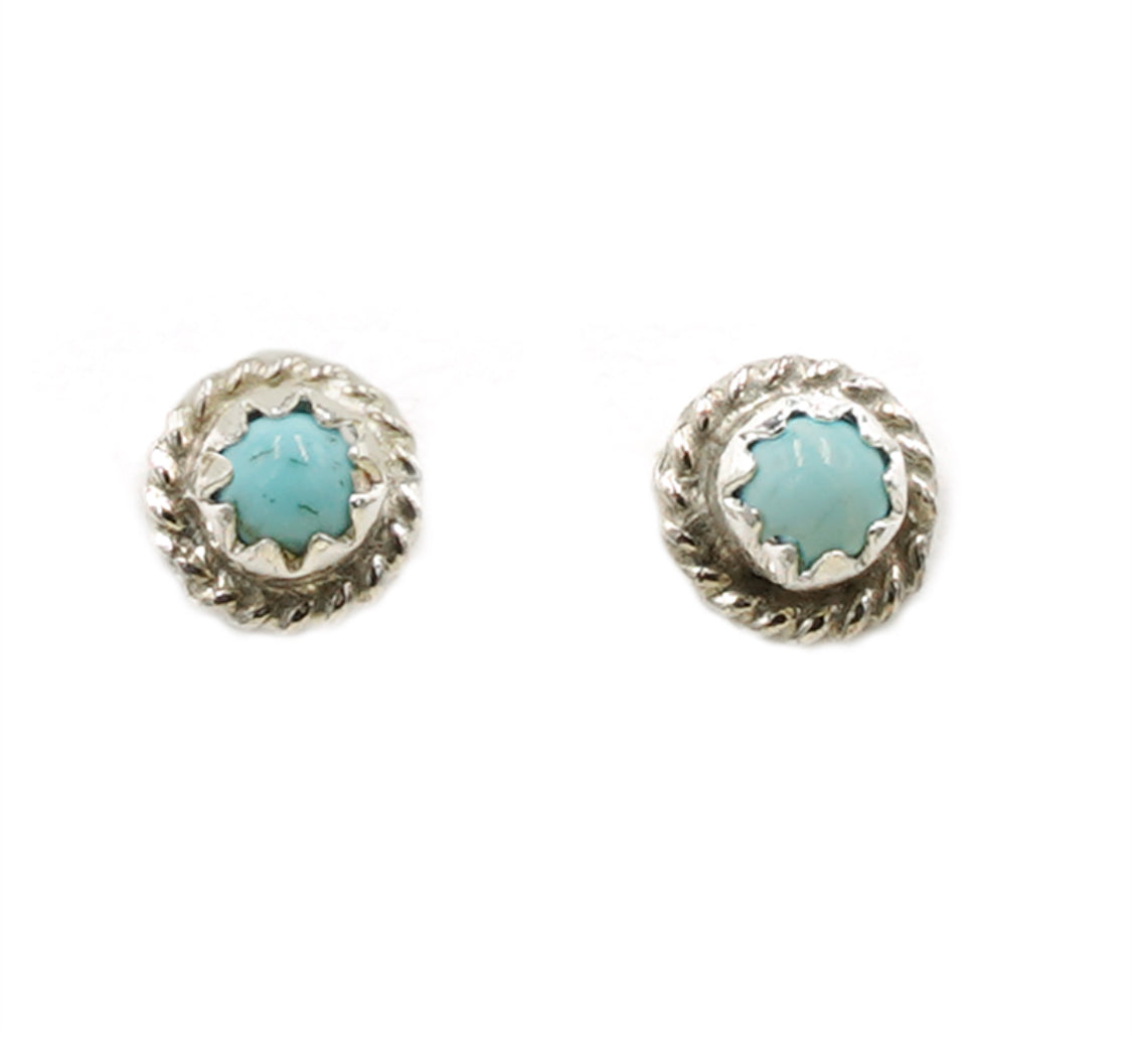 Sterling Silver Turquoise Stud Earrings LU