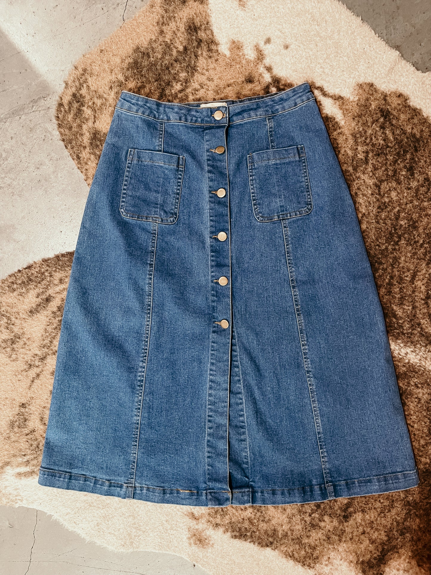 Button Up Denim Skirt HP