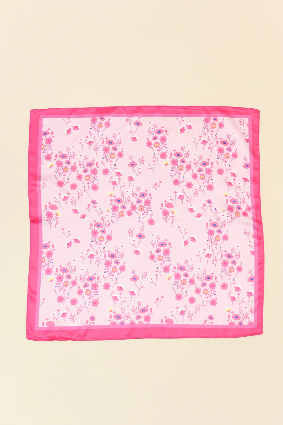 Pink Petite Flower Silky Scarf LU