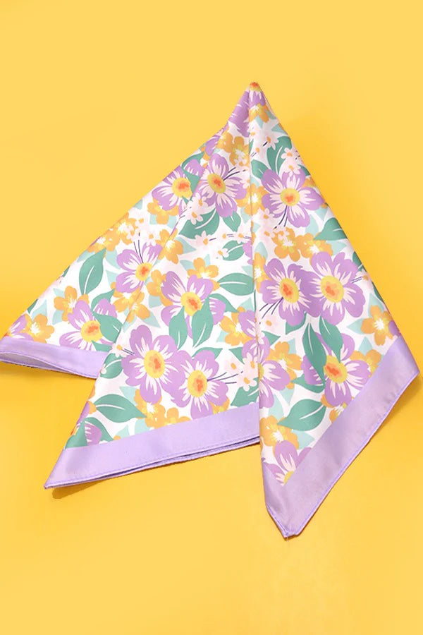 Tropical Flower Silky Scarf LU