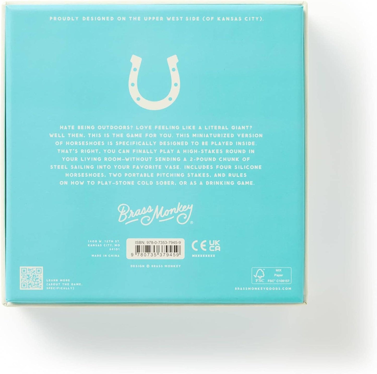 Brass Monkey Giddy Up Tabletop Horseshoes Game-LU
