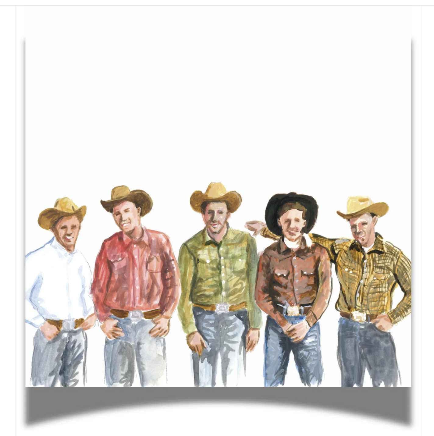 Western 24ct Cocktail Napkin Separates (3ply) - Cowboys