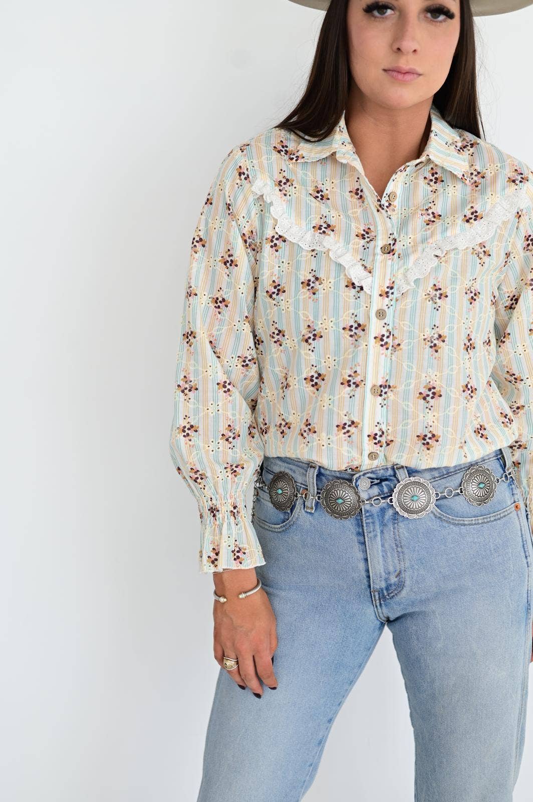 Floral RUFFLE TOP HP
