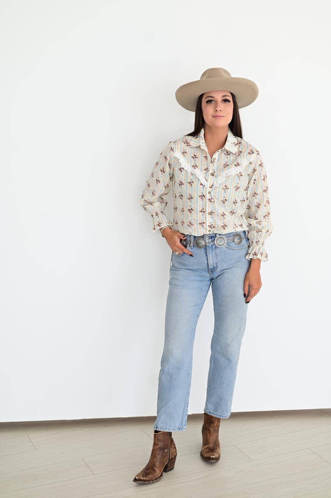 Floral RUFFLE TOP HP
