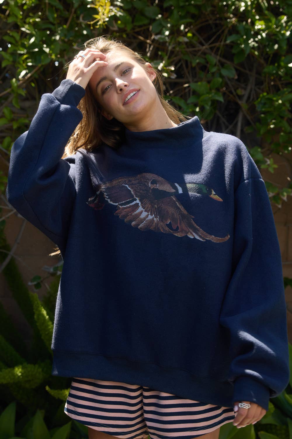 Lucky Duck Mock-Neck Sweatshirt HP