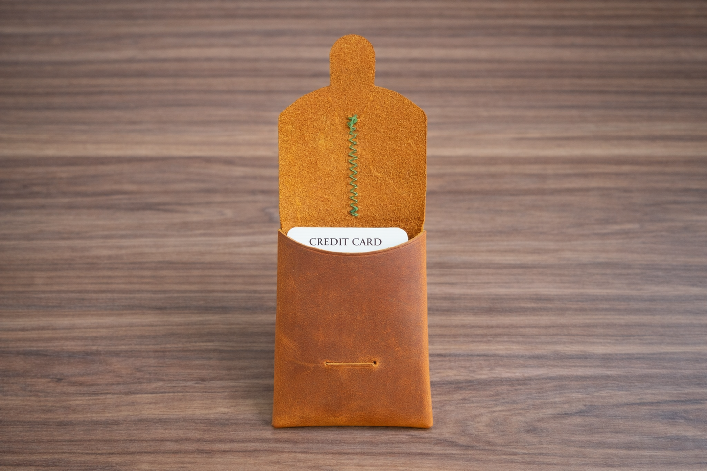 Leather Wallet Slim Handmade Card Holder for Men & Women: Light Brown