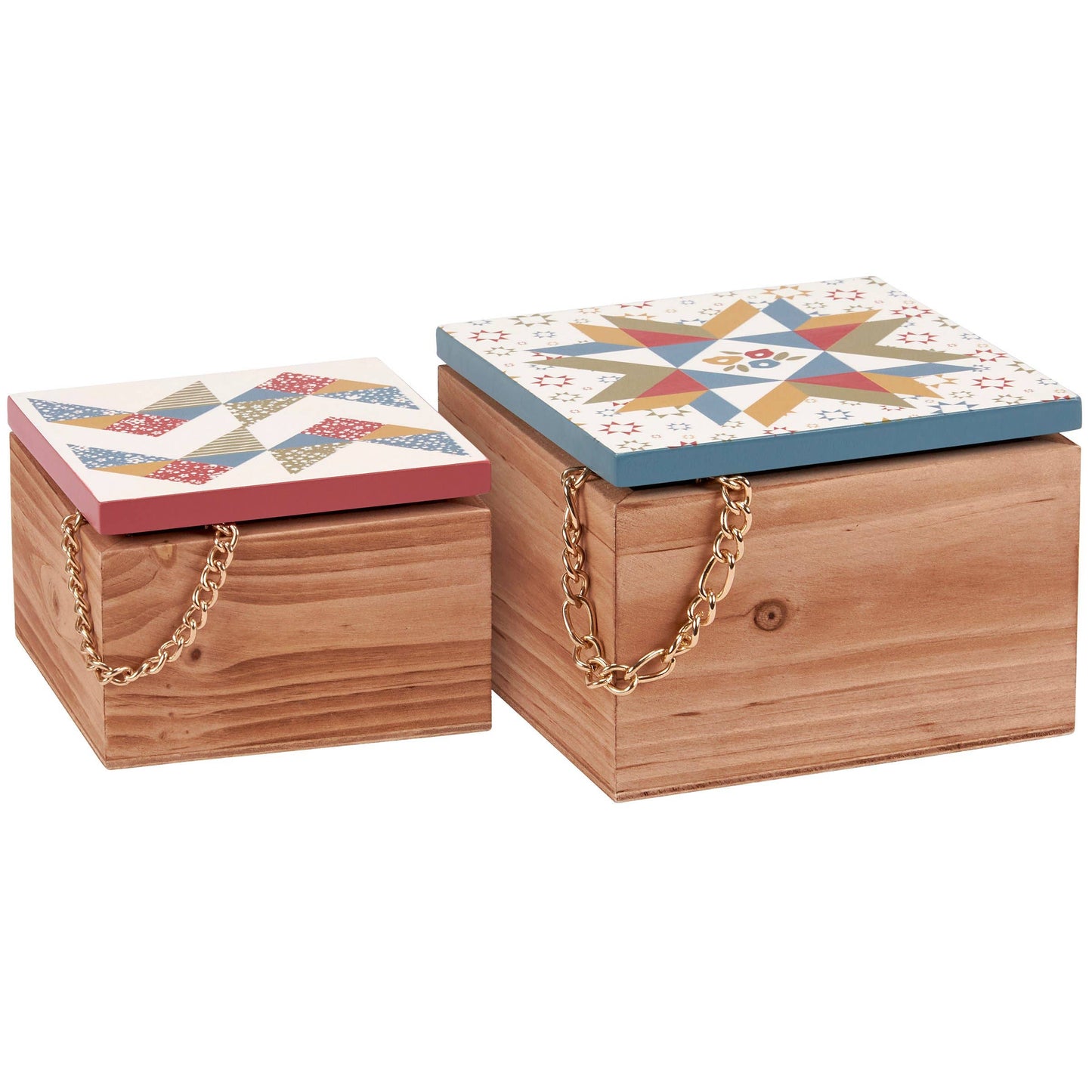 Star Quilt Large Hinged Box LU