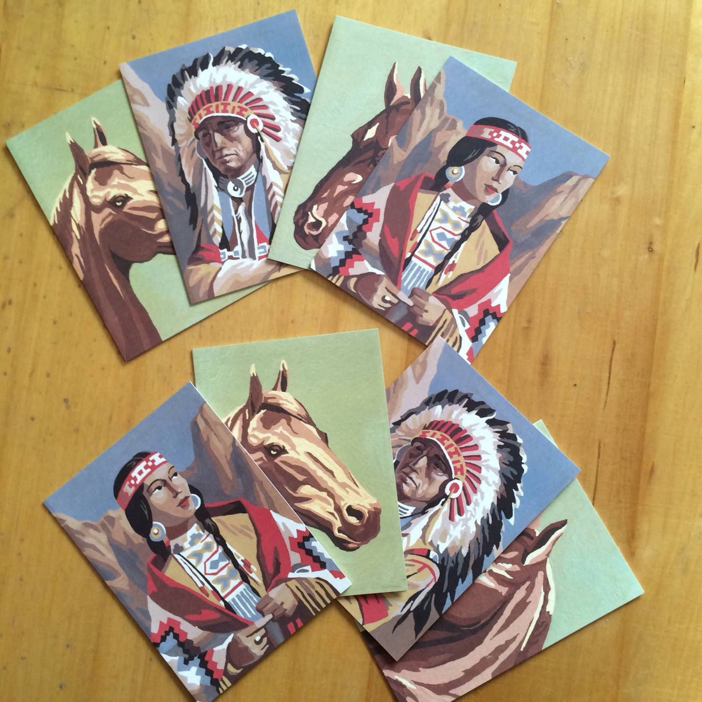 Native Americana Greeting Cards 4 Styles-8 Cards LU