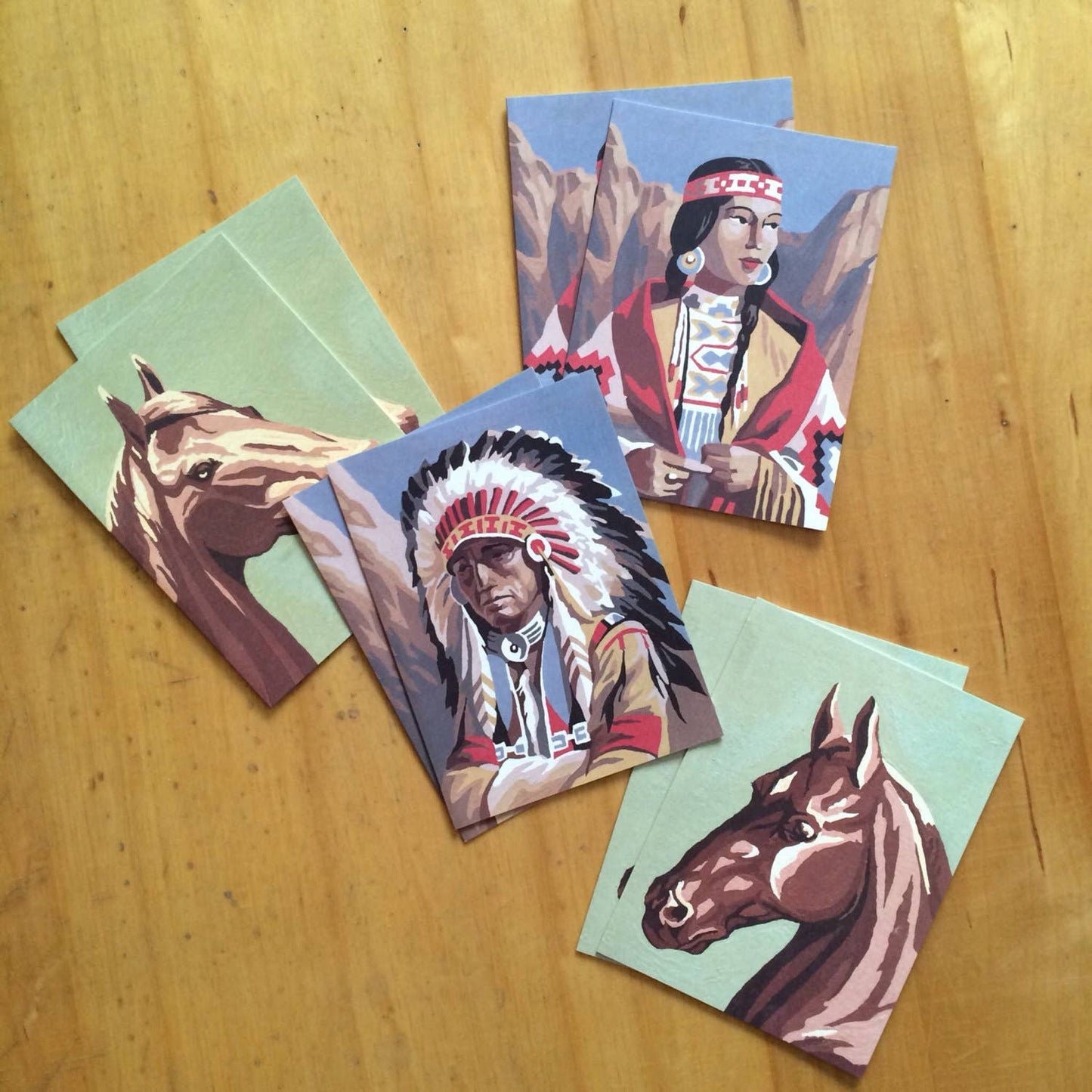 Native Americana Greeting Cards 4 Styles-8 Cards LU