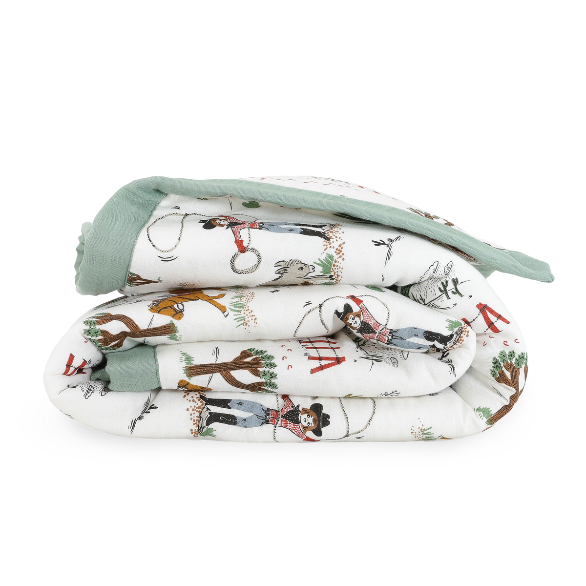 Cotton Muslin Toddler Comforter - Cowpoke: Cowpoke