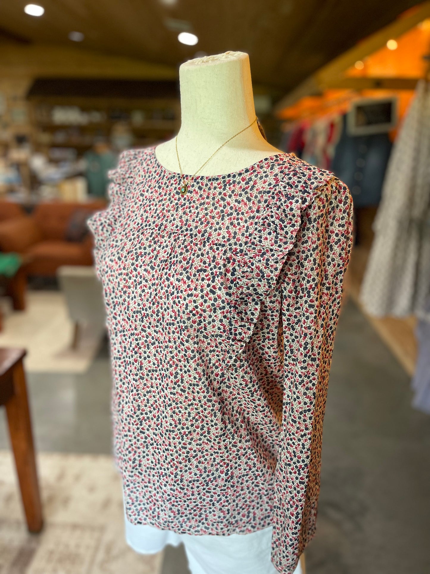 J Crew Mercantile Floral Top HP
