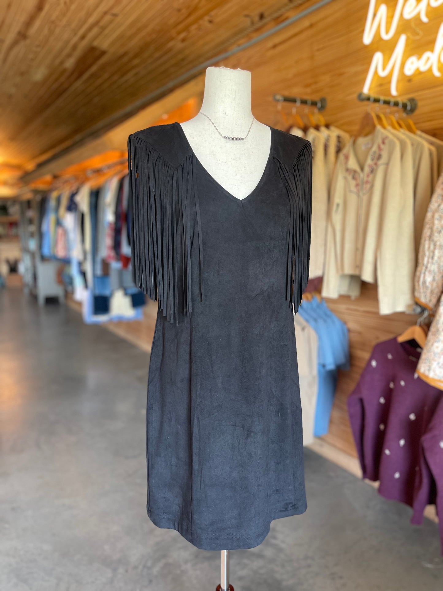 Black Fringe Dress HP