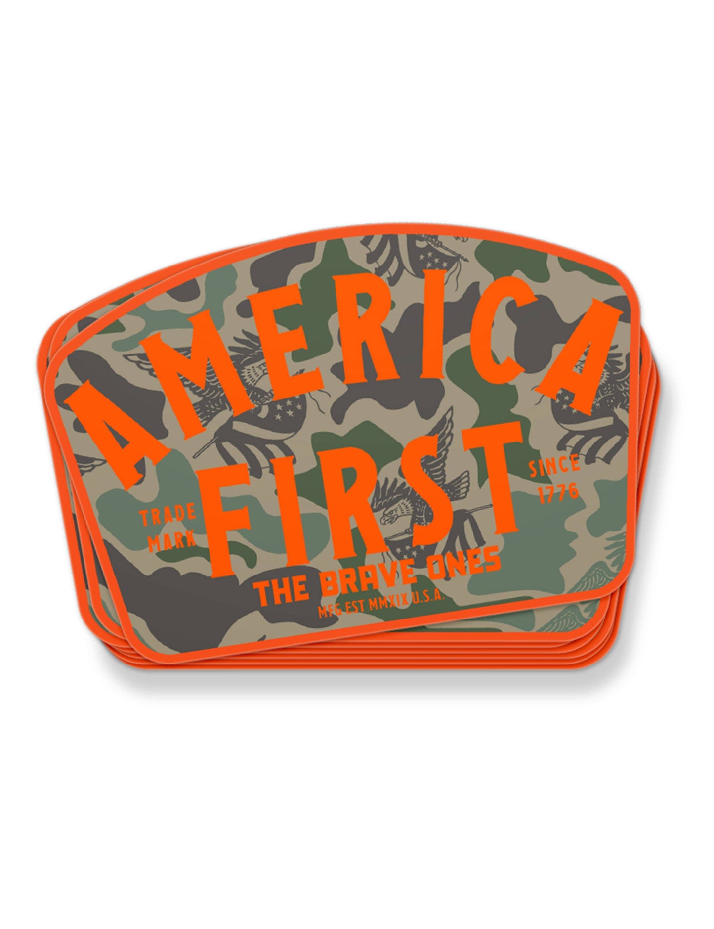 America First Camo Sticker