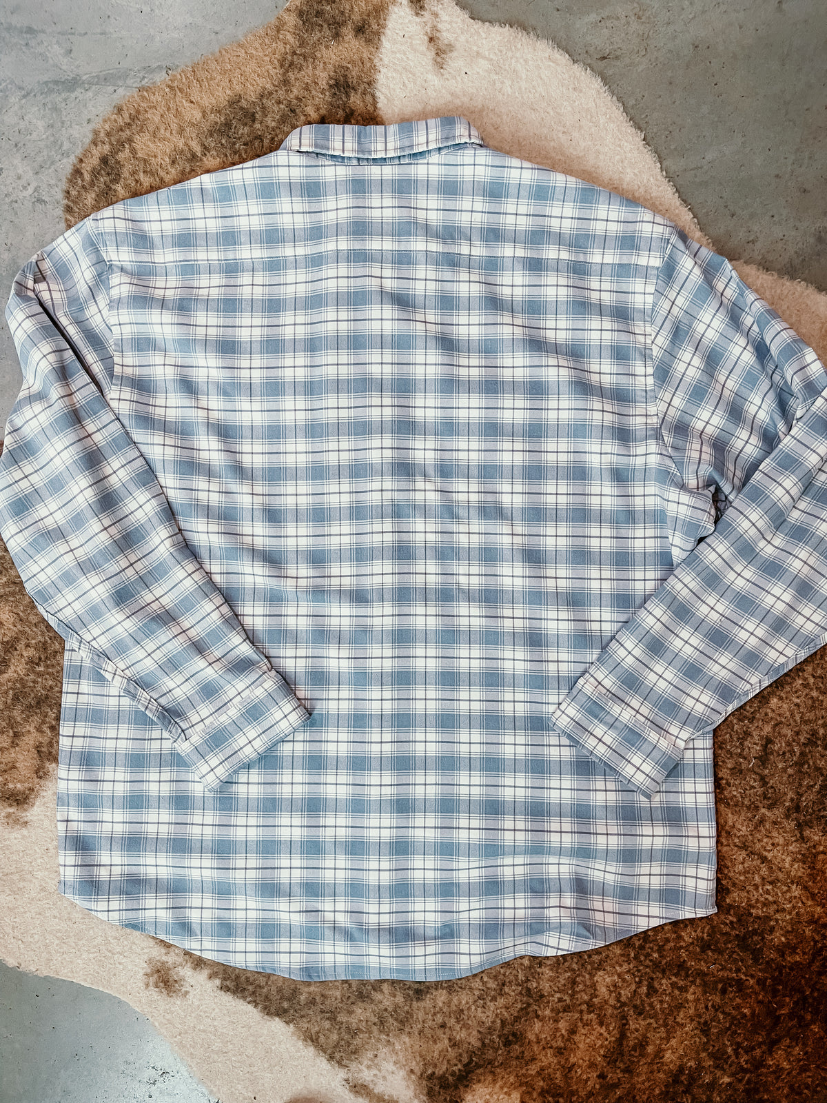 Poncho Blue Plaid Flannel Shirt HP