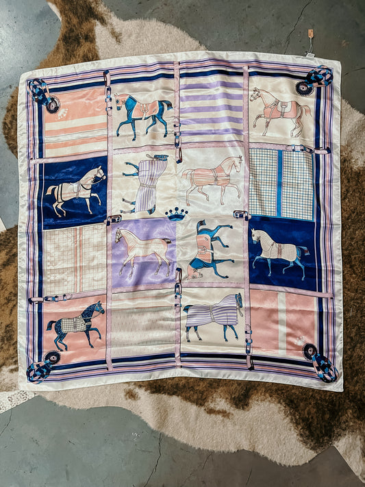 Pink and Blue Horse Wild Rag HP