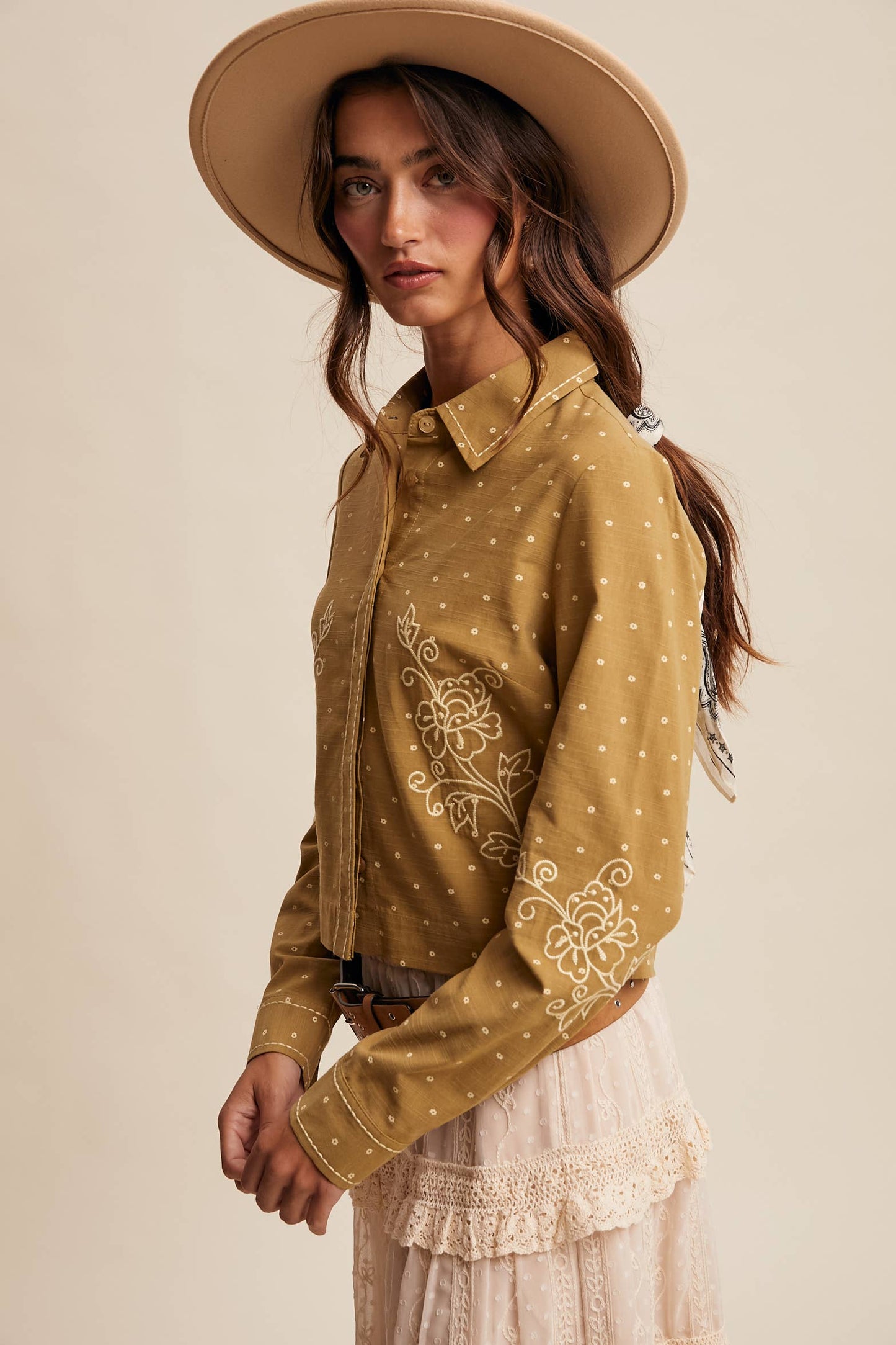 Embroidered Western Cotton Shirt HP
