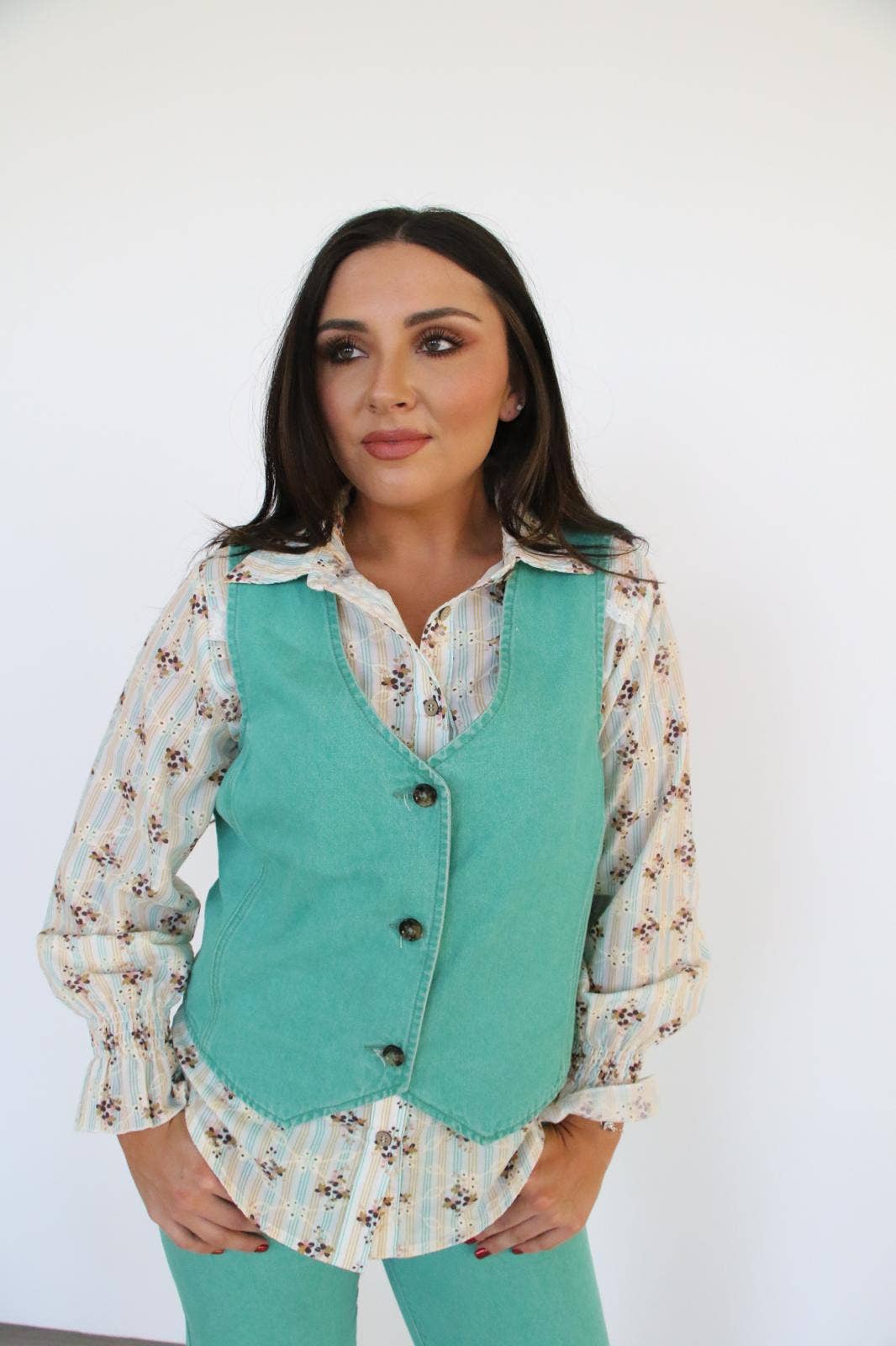 Floral RUFFLE TOP HP