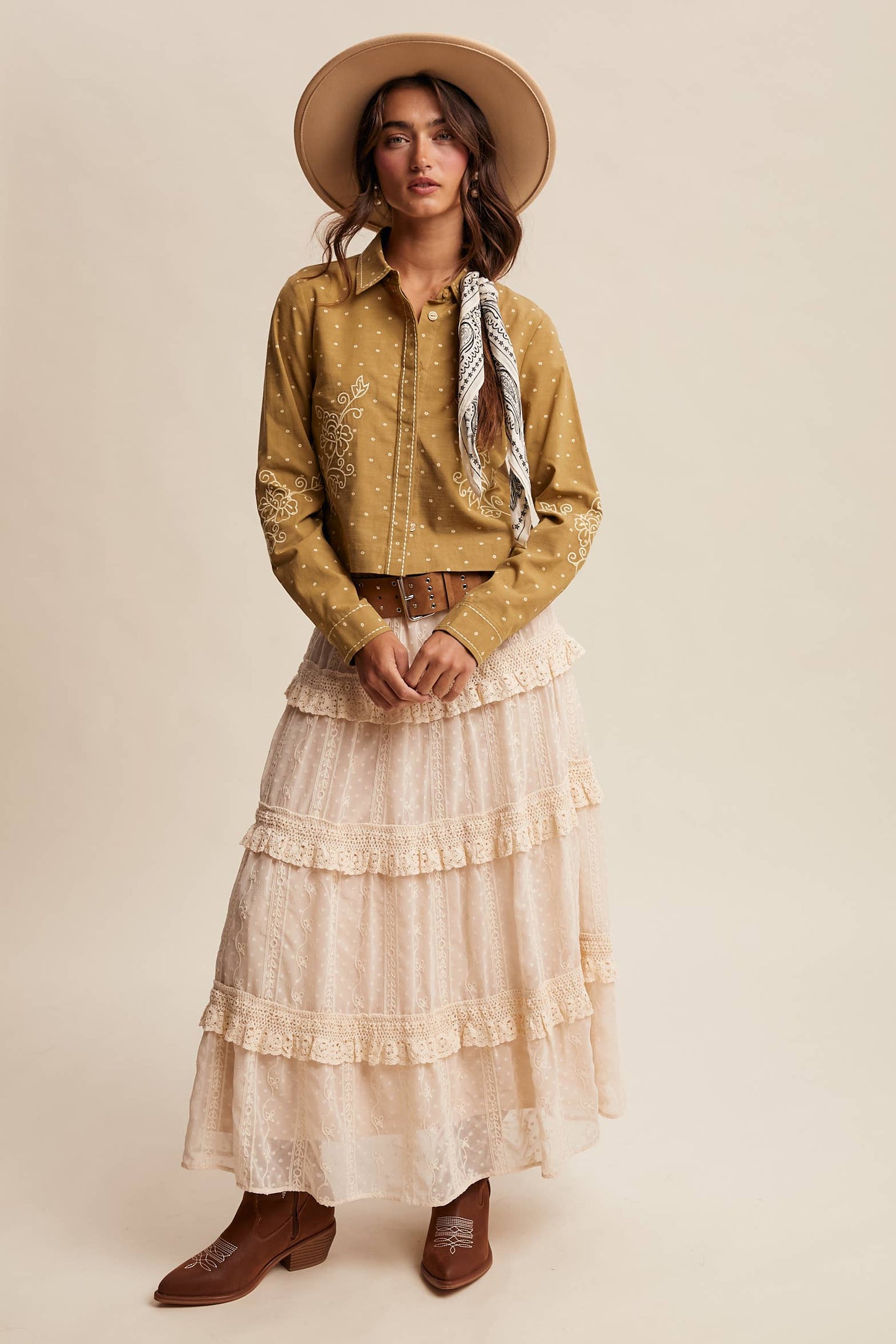 Embroidered Western Cotton Shirt HP