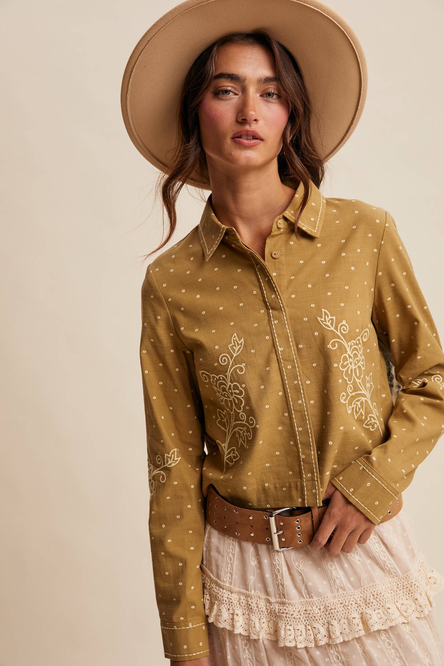 Embroidered Western Cotton Shirt HP