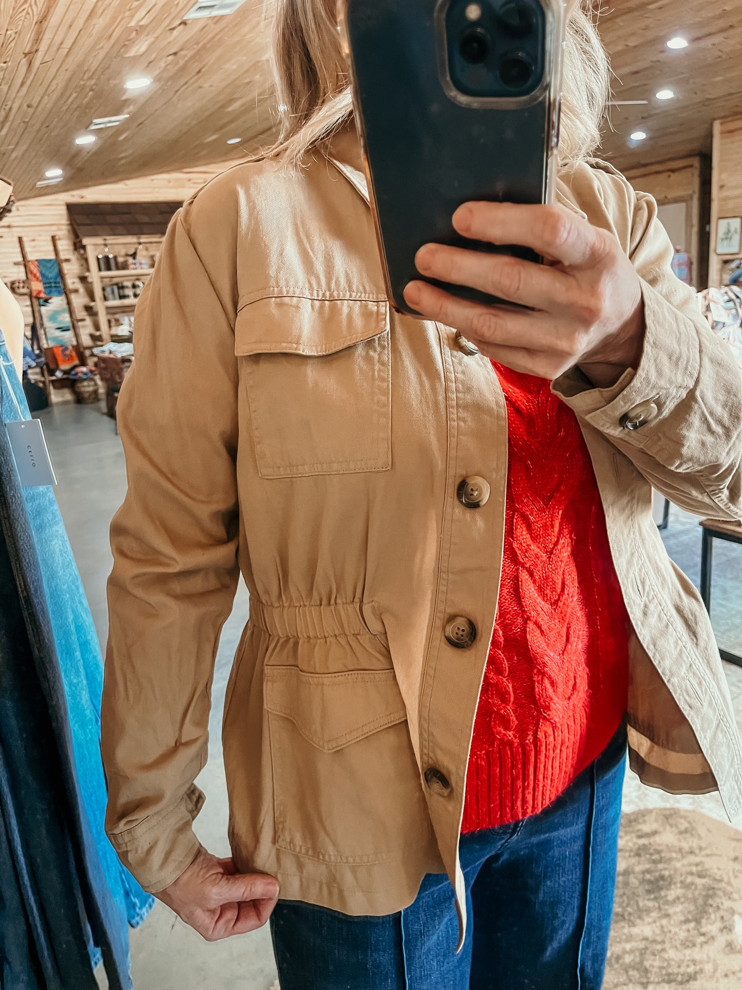 Draper James khaki Jacket HP