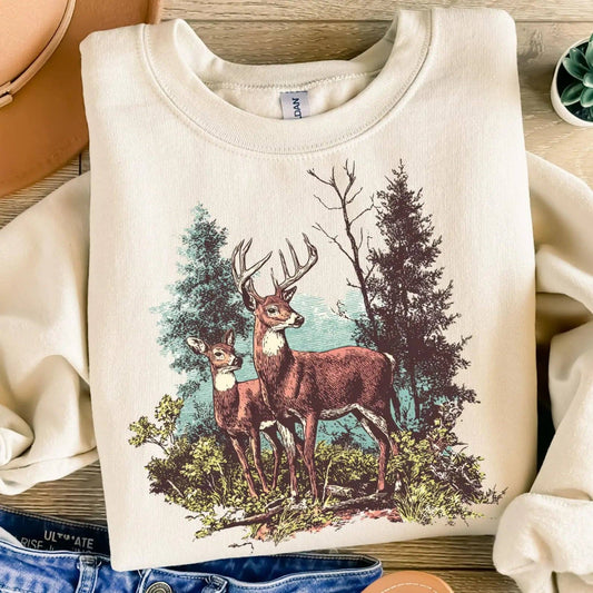 Vintage Deer Whitetail Sweatshirt