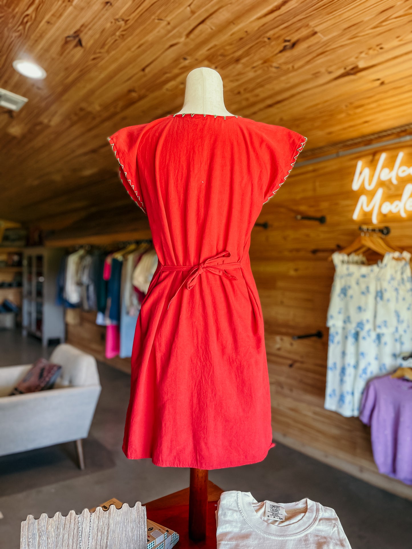 Red Embroidered Dress HP