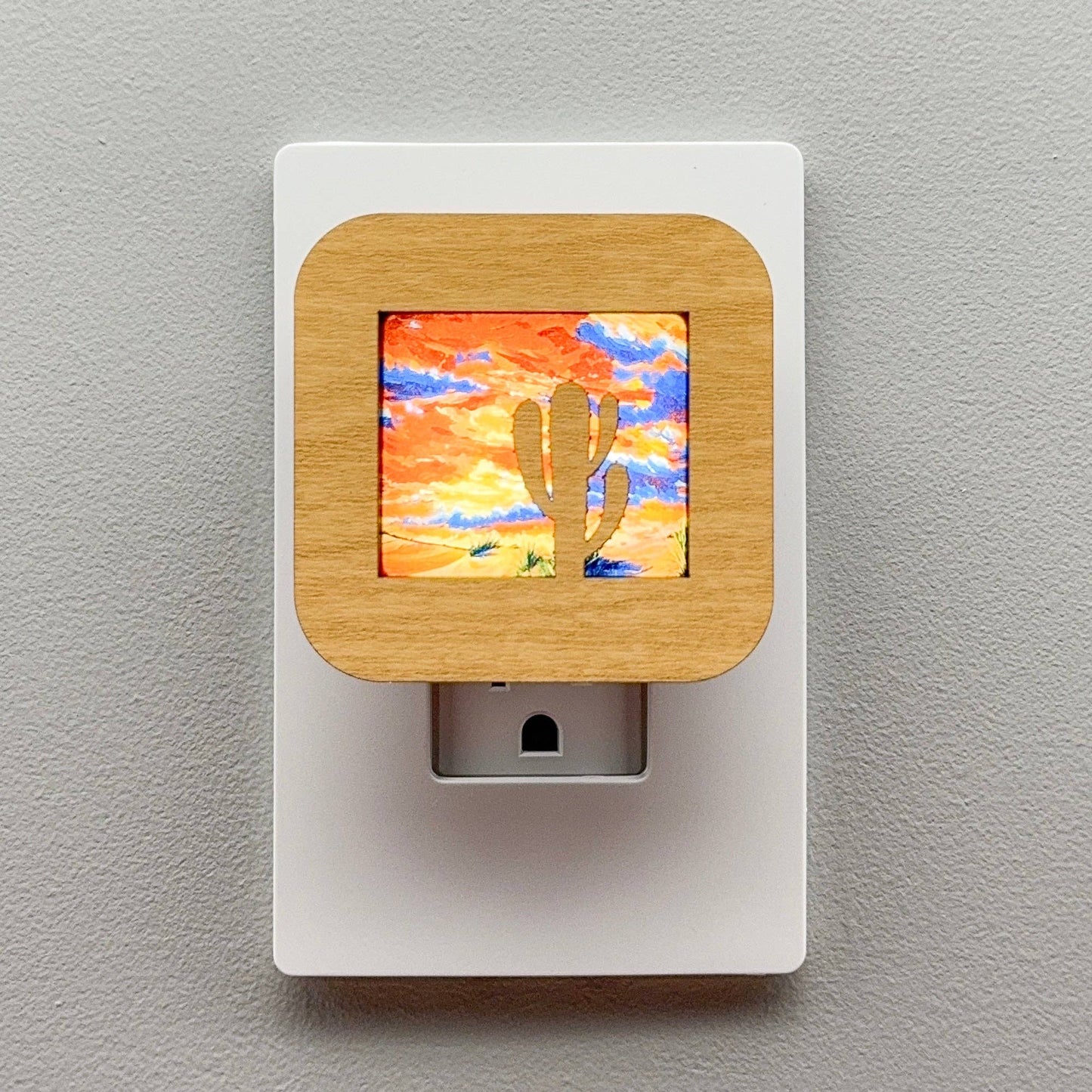 Cactus and Desert Landscape Night Light