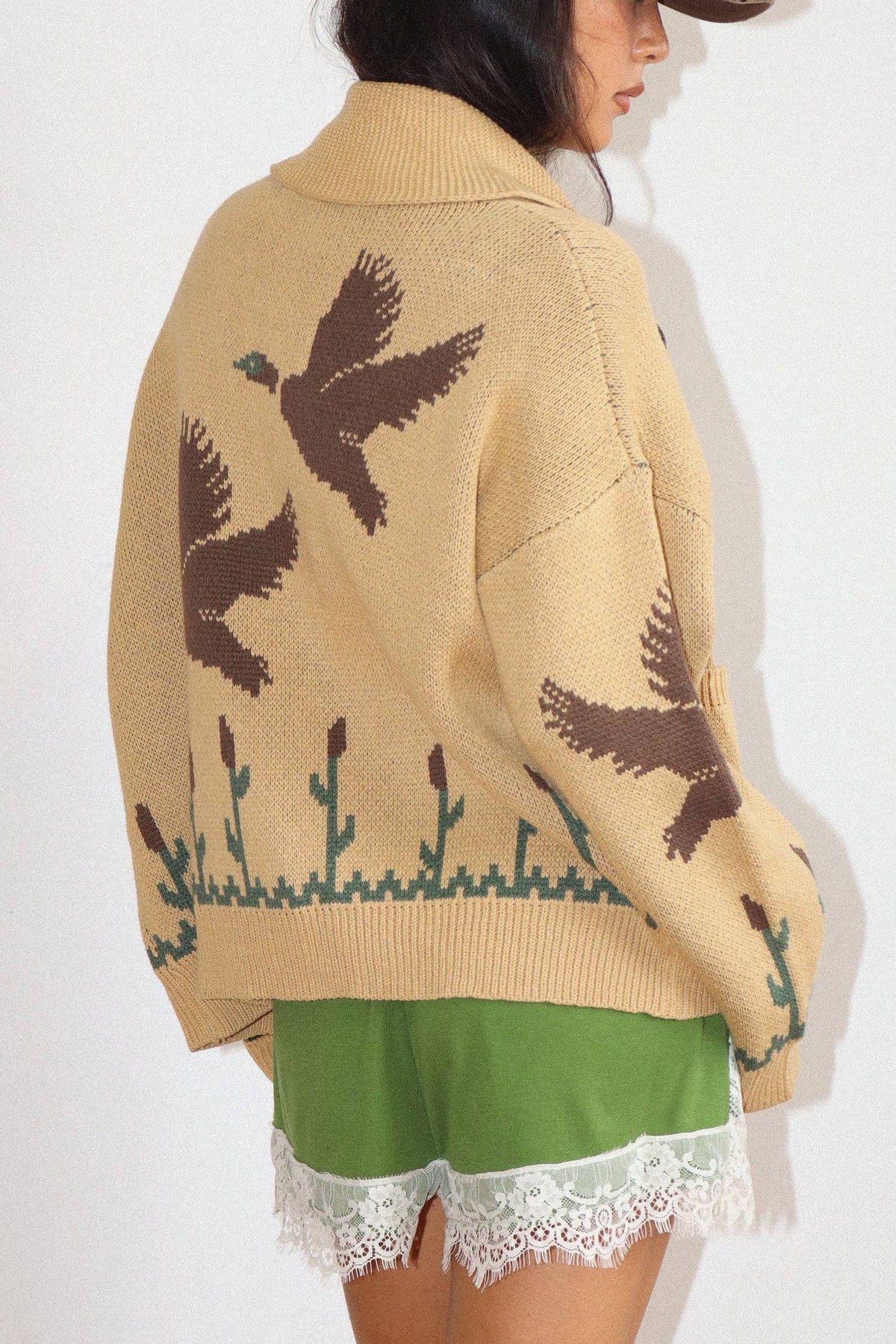 Desert Bird Knit Zip Cardigan HP