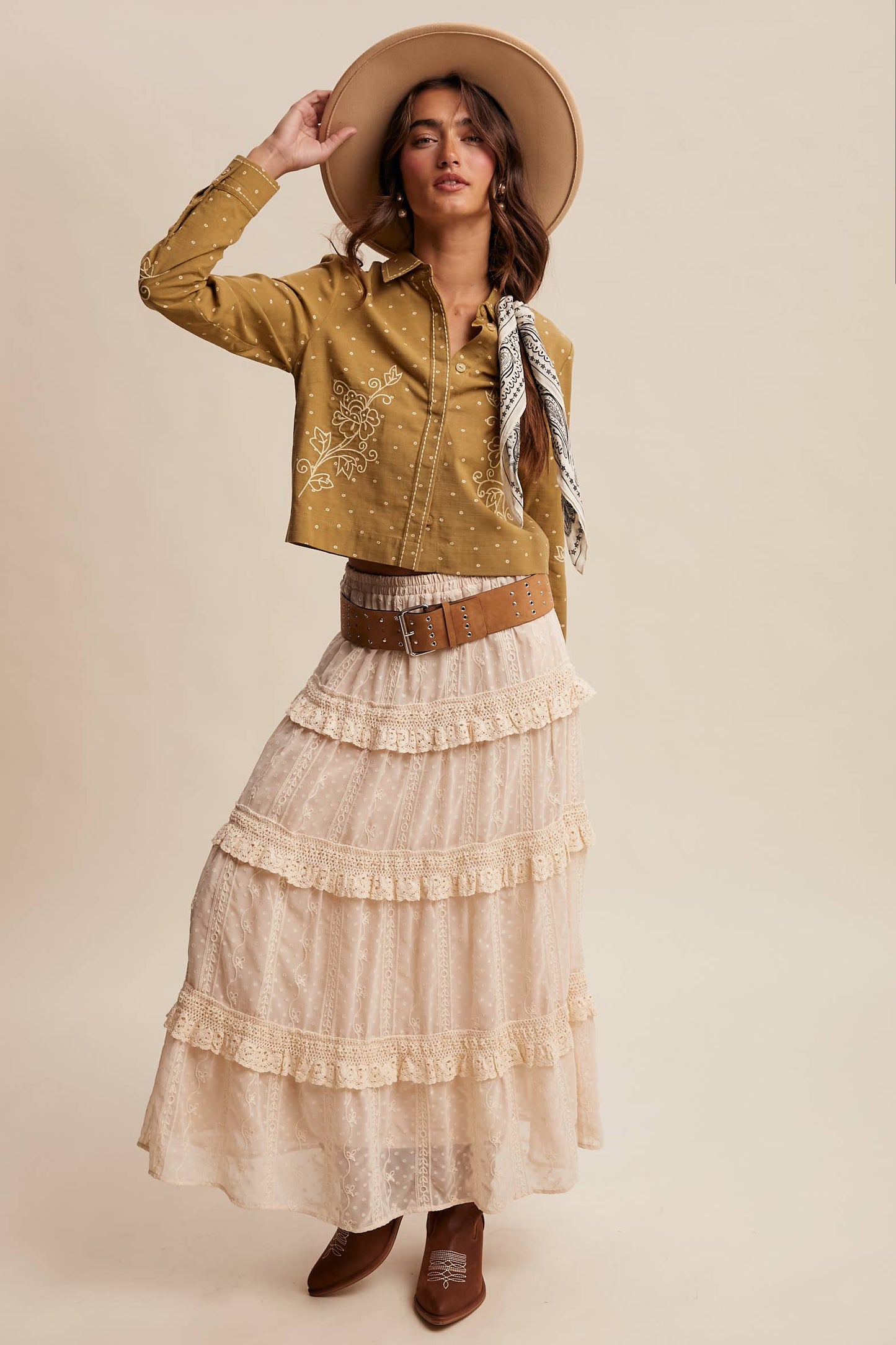 Embroidered Western Cotton Shirt HP