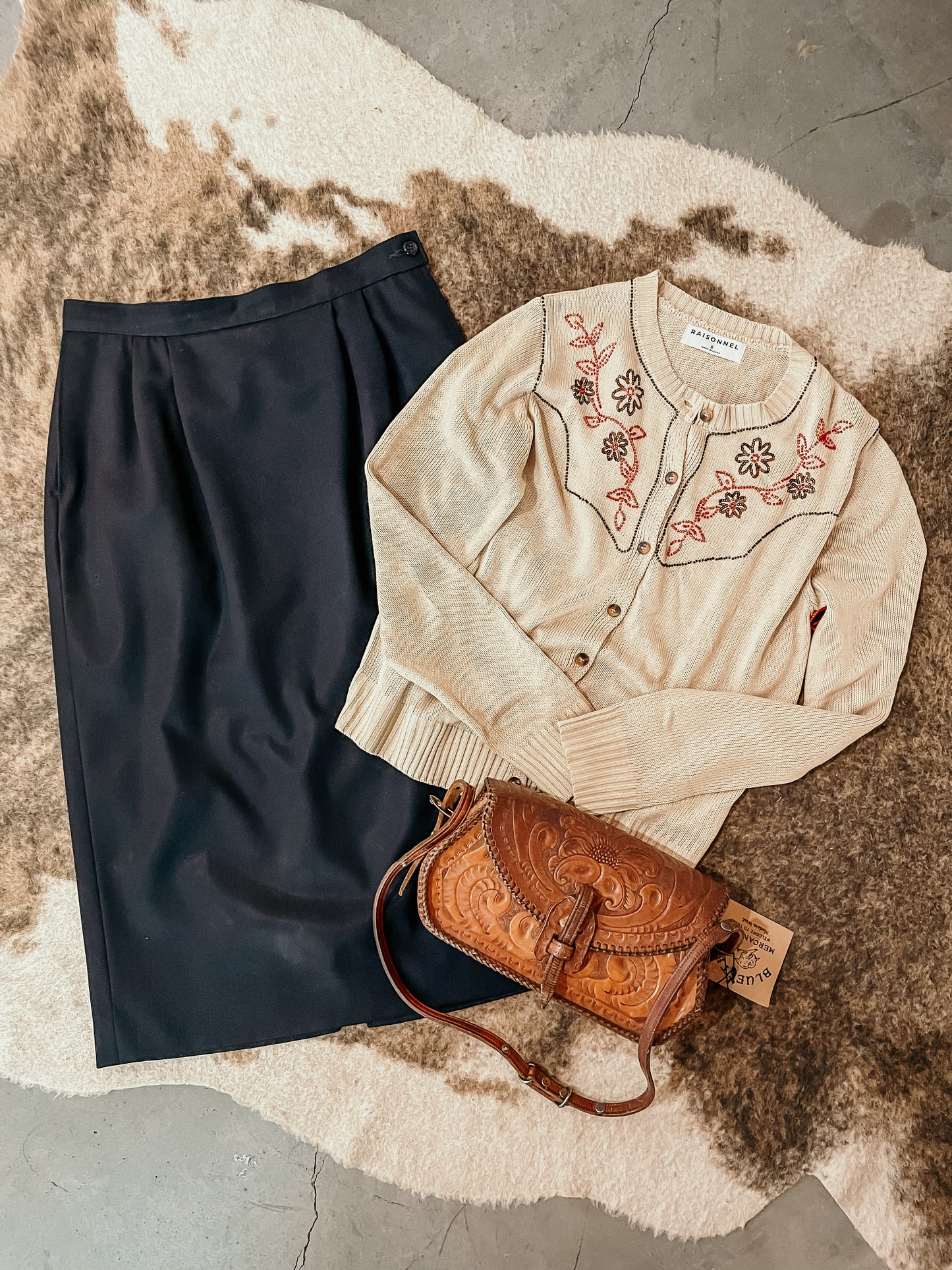 Vintage Pendleton Skirt- Black HP