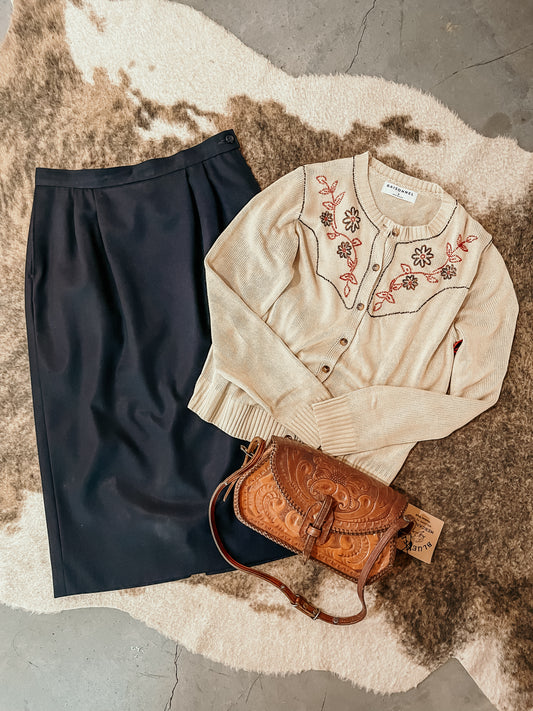 Vintage Pendleton Skirt- Black HP