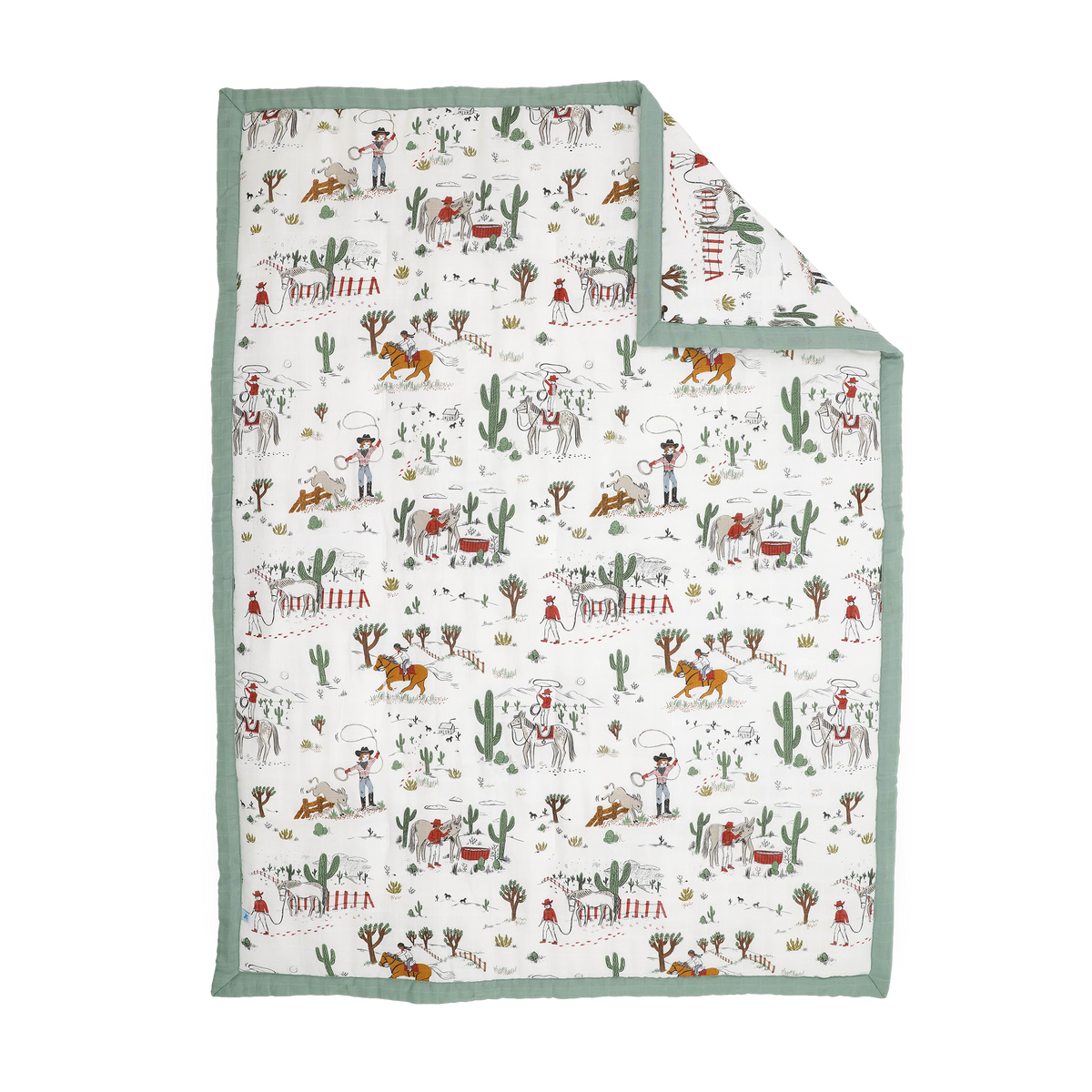 Cotton Muslin Toddler Comforter - Cowpoke: Cowpoke