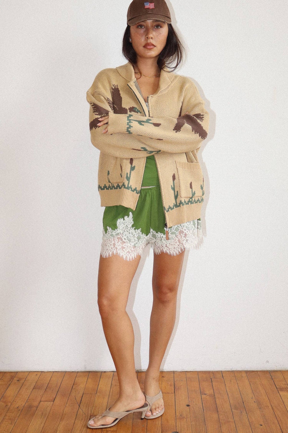 Desert Bird Knit Zip Cardigan HP