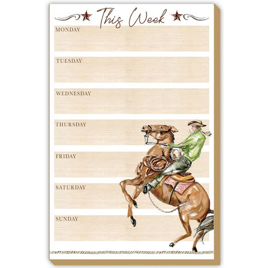 Working Cowboy This Week Luxe Large Notepad-LU