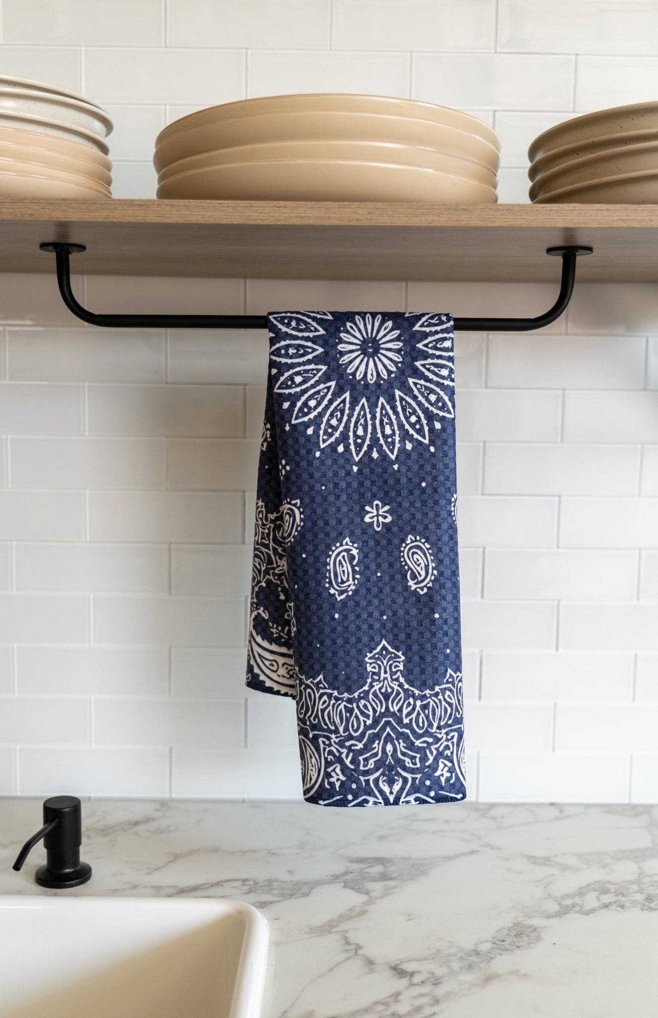 Navy Bandana Kitchen Towel