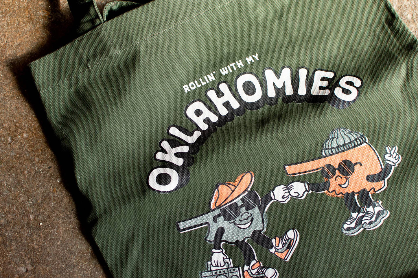 Oklahomies Tote Bag: Army Green