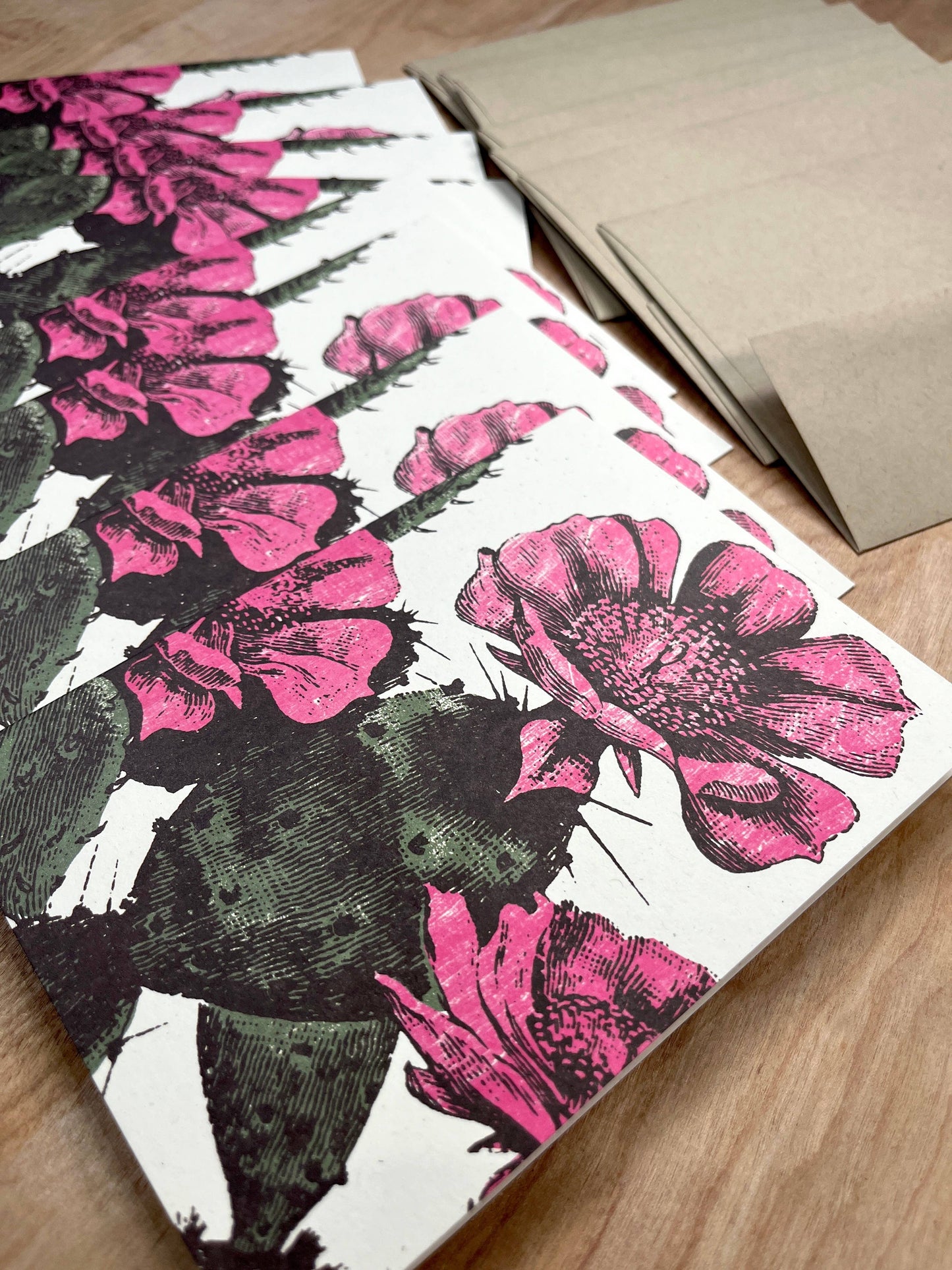 Prickly Pear Cactus Greeting Cards-8 Cards LU