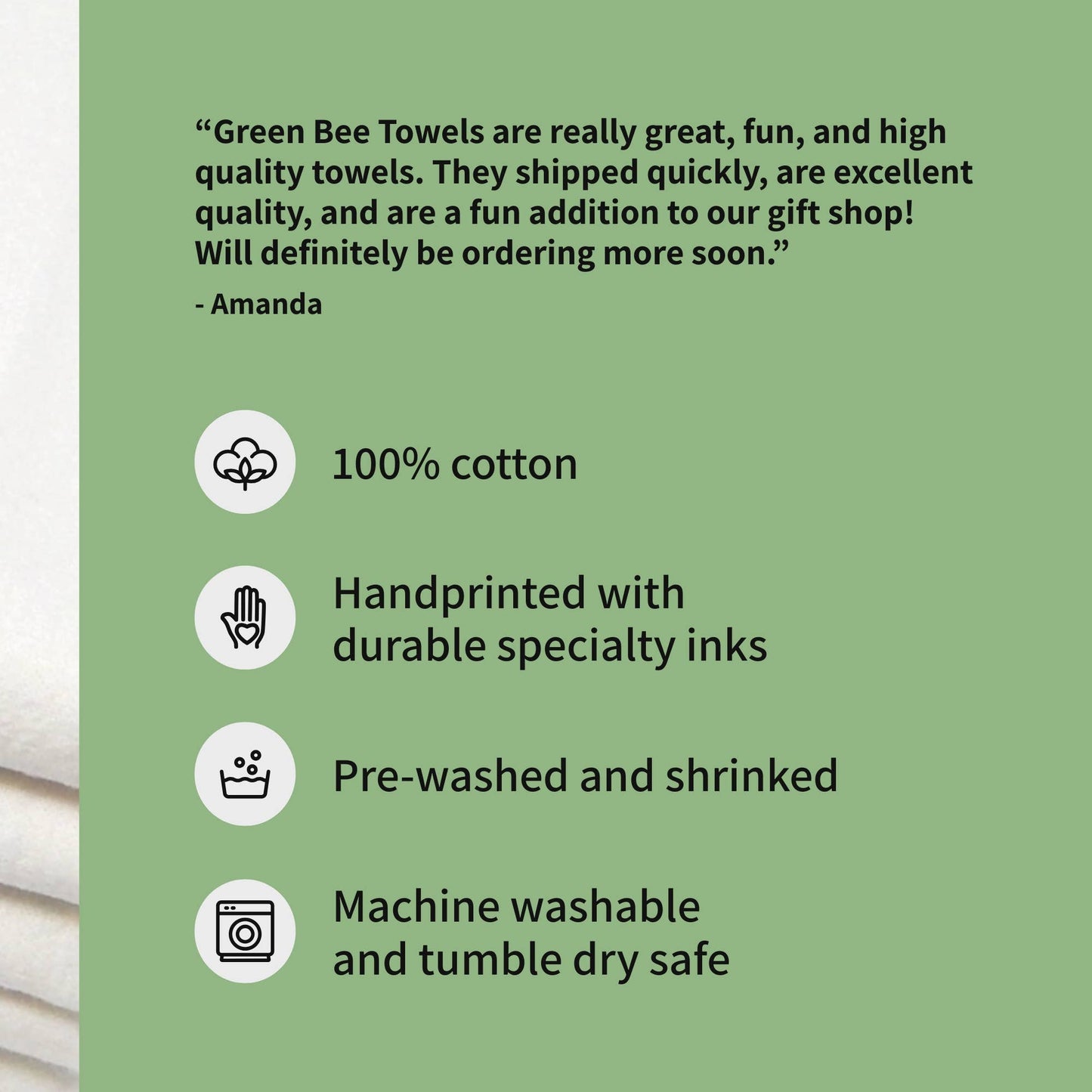 Pyrex Kitchen Towel | Tea Towels | Floral Dish Towels: Green LU
